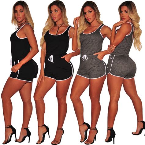 Plus Size 2018 Sexy Hot Fashion Tight Short Sportswear Two Piece Suit