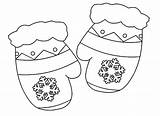 Mittens Coloring Pages Christmas Mitten Gift Color Winter Printable Polkadot Clipart Beautiful Toddler Choose Board Templates sketch template