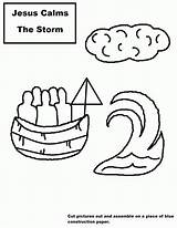 Storm Jesus Calms Coloring School Sunday Lesson Activity Bible Pages Calming Print Preschool Crafts Printable Matthew Water Sheet Lessons Kids sketch template