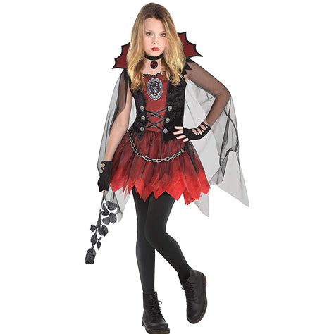 suit  dark vampire costume  girls includes  mini dress