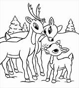 Reindeers Kids sketch template