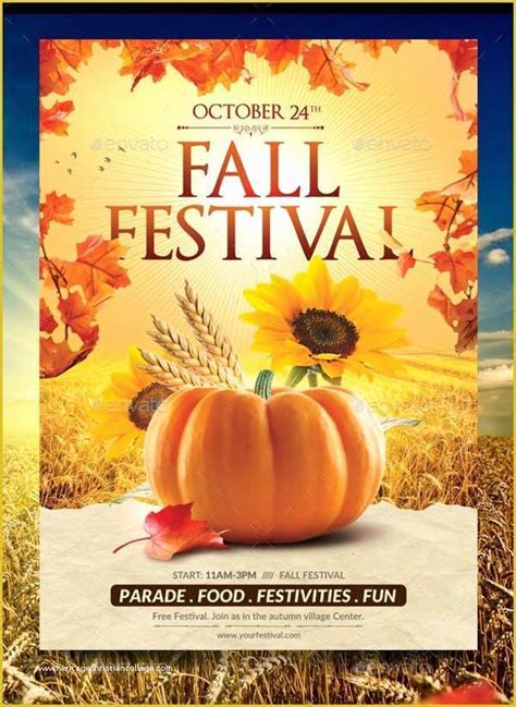 printable fall festival flyer templates