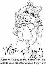 Piggy Miss Coloring Pages Book Printable 2009 Bindergarten Getcolorings December Getdrawings Color sketch template