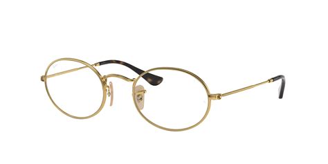 oval optics eyeglasses  gold frame rbv ray ban ca