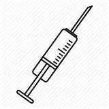 Needle Outline Injection Drawing Syringe Line Icon Medical Drawings Isolated Health Getdrawings sketch template