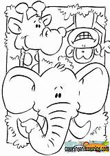 Coloring Pages Jungle Baby Animals Kids Animal Zoo Color Shower Printable Printables Colouring Sheets Preschoolers Preschool Themed Cute Theme Print sketch template