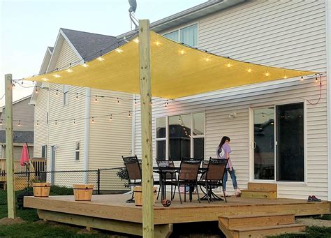 rectangle sun sail canopy    ft patio shade shade sails patio backyard shade