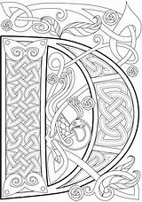 Celtic Coloring Dover Alphabet Doverpublications Publications Letter Colorir Para Book Pages Welcome Designs Letras Arte Iluminuras Pasta Escolha Alfabeto sketch template