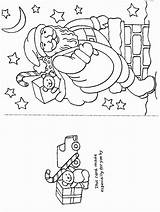 Coloring Pages Santa Christmas Claus Card Printable Advertisement Book sketch template