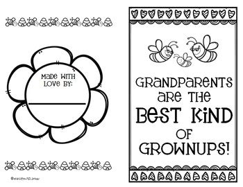 grandparents day card     starkey crafts  resources