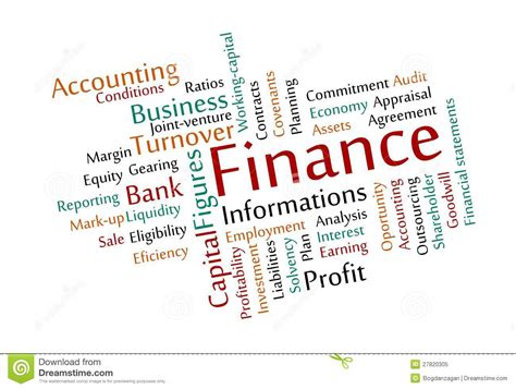 finance word cloud stock vector illustration  definition