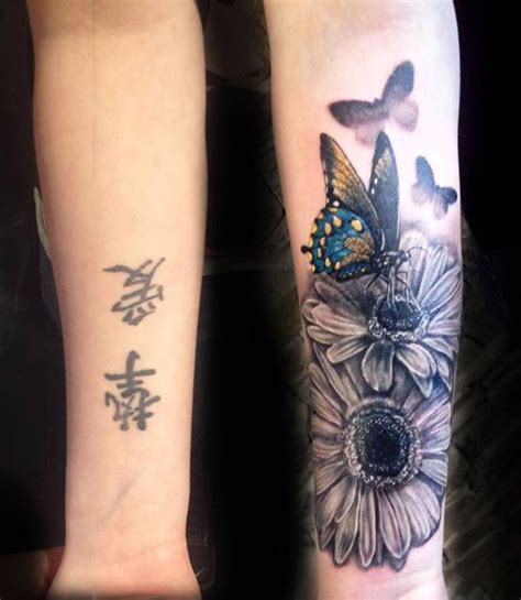 Flowers And Butterflies Cover Up Best Tattoo Ideas And Designs Best