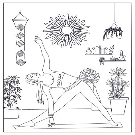 printable yoga coloring pages
