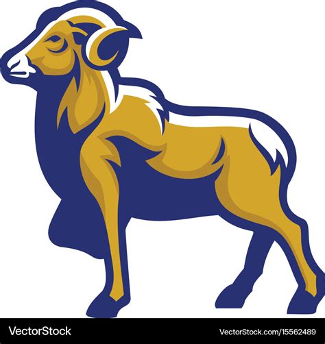 ram goat mascot royalty  vector image vectorstock