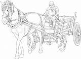 Horse Cart Sketch Drawing Buggy Vector Colourbox Getdrawings Stock sketch template
