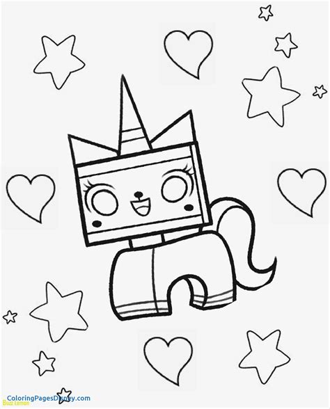 unikitty coloring page coloring pages