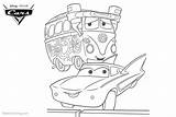 Cars Coloring Fillmore Pages Pixar Mcqueen Lighting Printable Kids sketch template