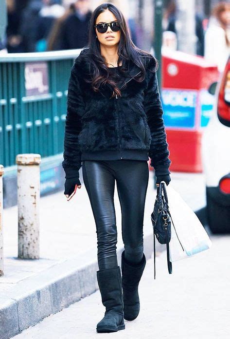 cute ways  style  uggs  winter black boots outfit