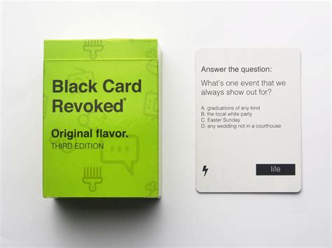 black card revoked  edition cards   people