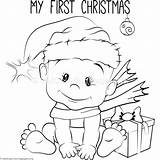Christmas Baby Coloring Pages Cute Getcoloringpages sketch template