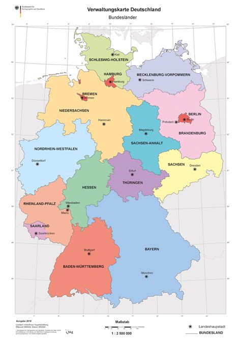 bundesrepublik deutschland bundeslaender karte