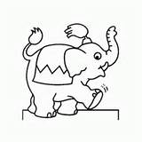 Corda Equilibrando Elefante sketch template
