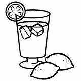 Drinks Lemonade Lemon Smoothie Iced Coloringsky sketch template