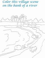 Scenery Kids Village Coloring Kerala Printable Outline Drawing Pages Sceneries Scene Getdrawings Made Pdf Open Print  Studyvillage sketch template
