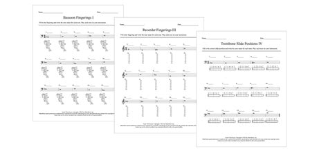 Fingering Worksheets