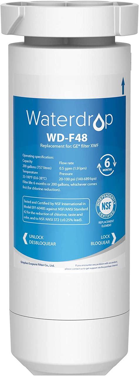 Waterdrop Xwf Refrigerator Water Filter Replacement For Ge® Xwf