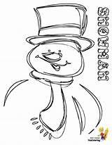 Coloring Pages Snowman Snowmen Christmas Snowflakes Cool Kids sketch template
