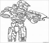 Halo Pages Coloring Knight Color Online Print sketch template