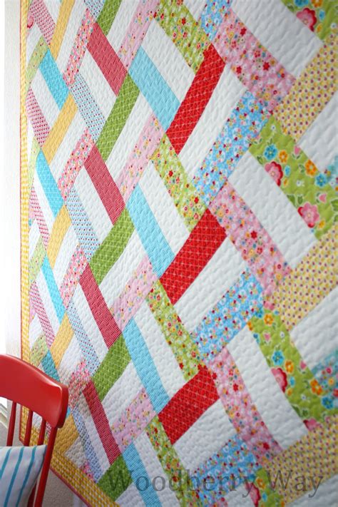 woodberry  easy strip quilt pattern baby basket