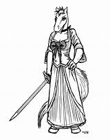 Swordswoman Young Weasyl Avania sketch template