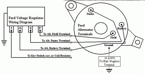 ford alternator wiring diagram external regulator