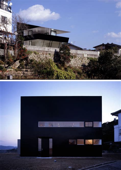 examples  modern houses  black exteriors contemporist