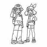 Trainers Kleurplaten 2914 Kleurprentje Printen Pokémon sketch template