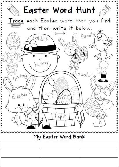 easter reading  writing worksheets distance learning easter