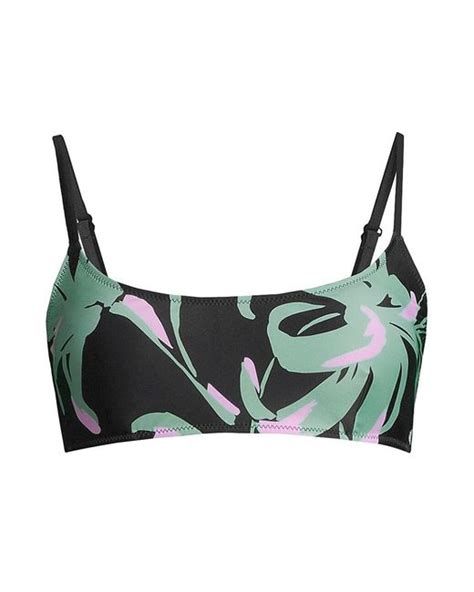 Tanya Taylor Synthetic Kaia Bikini Top In Black Lyst