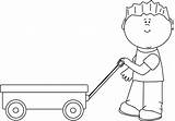 Wagon Pulling Clip Boy Kids Outline Mycutegraphics Clipart Coloring Graphics Boys Pluspng sketch template