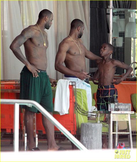Lebron James And Dwyane Wade Shirtless Miami Men Photo 2873112