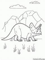 Triceratops Coloring Pages Colorkid sketch template