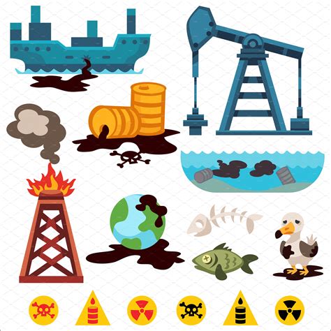 vector environmental pollution illustrator graphics creative market