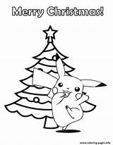 Coloring Christmas Pages Merry Pokemon Printable Print Kids Pikachu Color Cards Cute Winter Bright Prints Tree Draw Family Choose Board sketch template