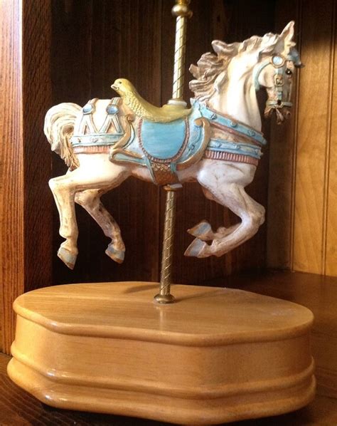 items similar  handcrafted vintage single horse carousel  box  etsy