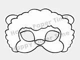 Sheep Mask Printable Template Coloring sketch template