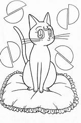 Coloring Sailor Moon Pages Luna Cat Printable Popular Choose Board sketch template