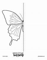 Symmetry Coloring Butterfly Pages Worksheets Drawing Kids Bug Hub Easy Insect Artforkidshub Symmetrical Grid Butterflies Mirror Half Color Draw Colouring sketch template