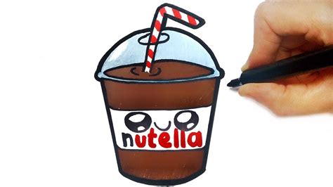 como desenhar um milk shake de nutella