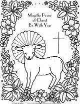 Coloring Lamb God Easter Pages Catholic Printable Colouring Kids Wordpress Getdrawings Getcolorings sketch template